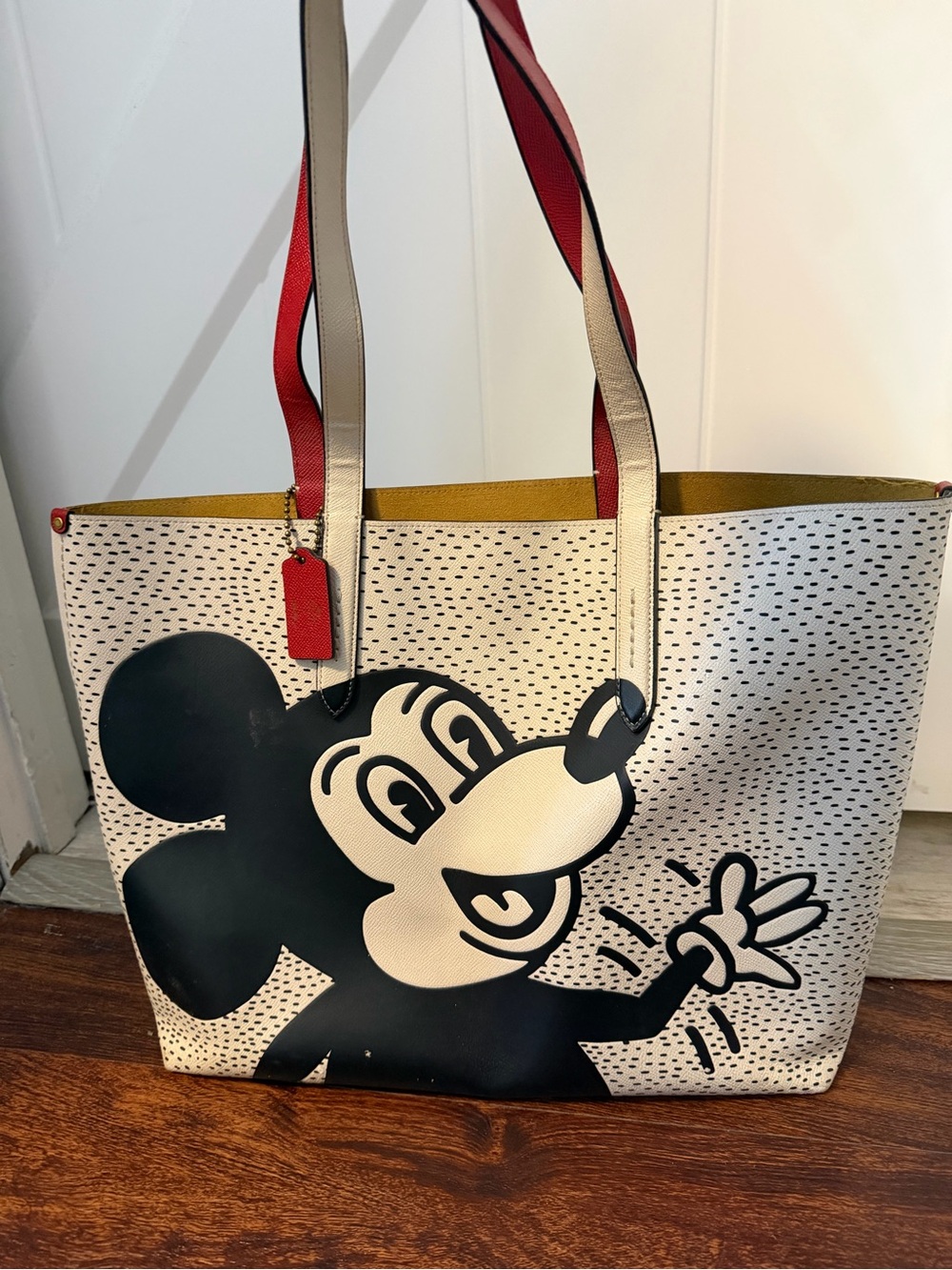Coach Ltd Disney Mickey Mouse X Keith Haring Mollie Tote Bag NWT